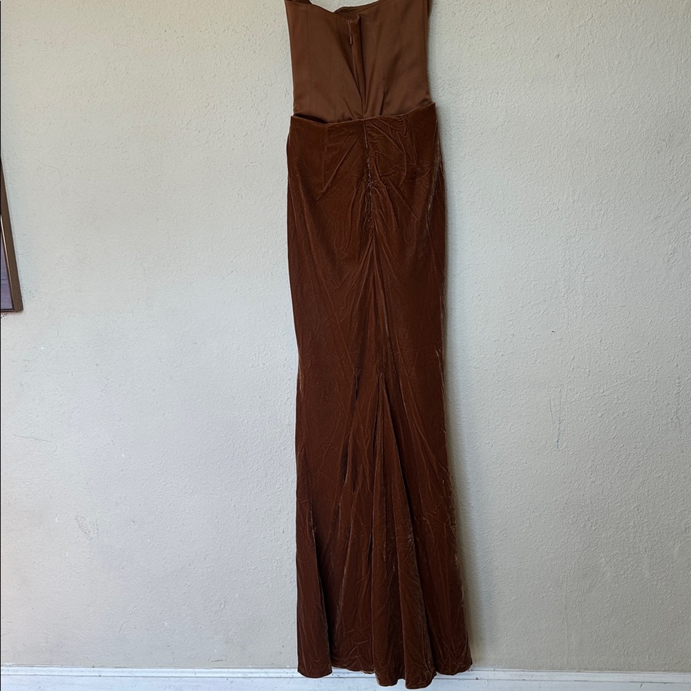 House of CB Persephone Toffee Strapless Corset Maxi Dress Brown XS A-C Cup - Picture 11 of 13